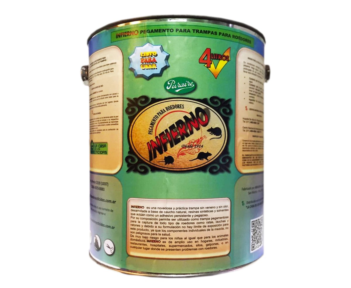 Pegamento Infierno X 4 Litros Trampa Ratas Lauchas