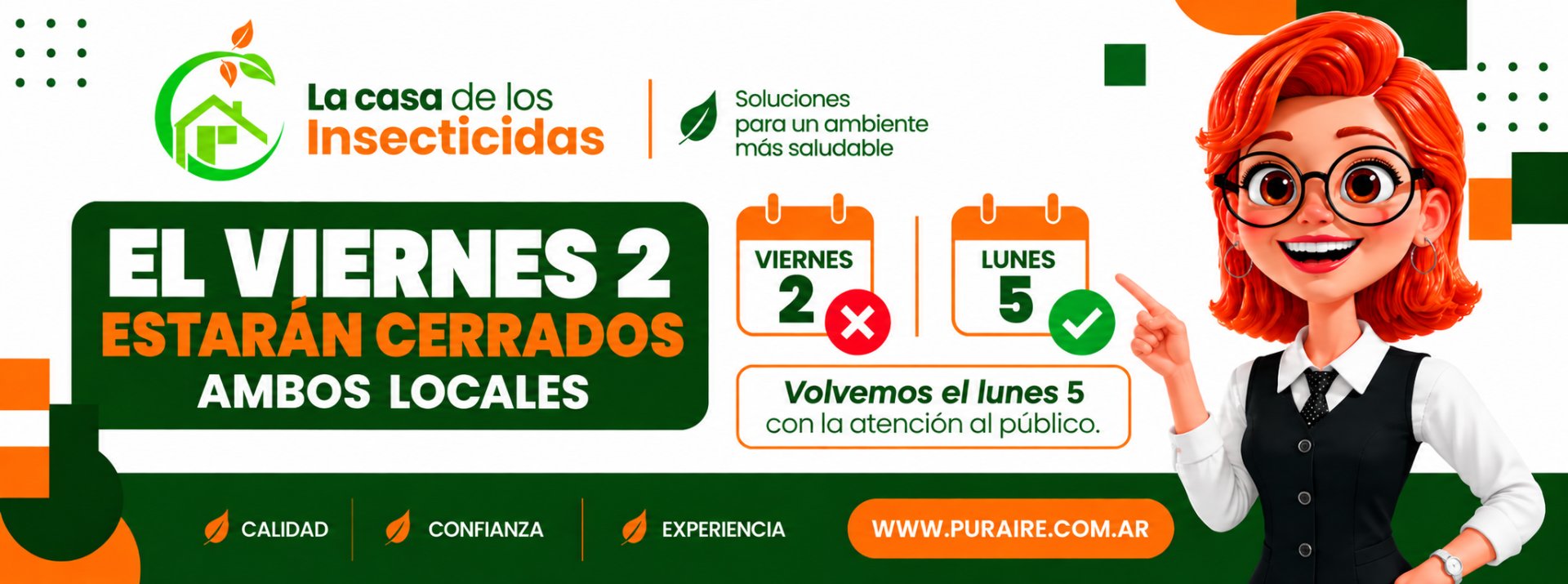 Viernes 2-10 cerrados